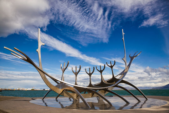 Sun Voyager sculpture Reykjavik Iceland Scandinavia