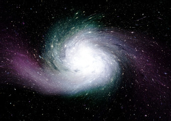 Stars, dust and gas nebula in a far galaxy