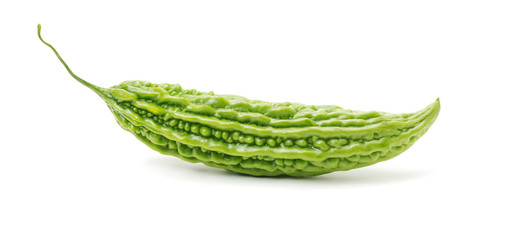 Bitter melon , Bitter gourd on white background