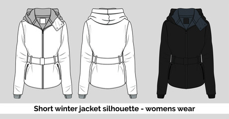 Short winter jacket silhouette - womens wear © Conture