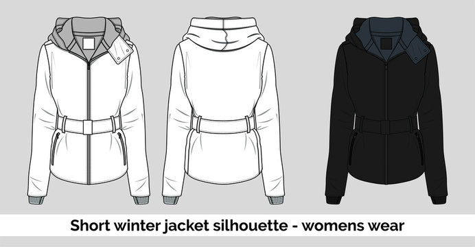 Short winter jacket silhouette - womens wear