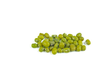 Mung beans isolated on white background