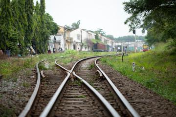 Fototapeta na wymiar Vietnamese Railway track Infrastructure from French Colonial period