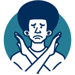 男性　アフロ　人物　人　アイコン　かわいい　顔　上半身　