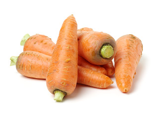 Fresh carrot on a white background