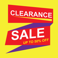 Sale banner. Vector illustration modern template design for web