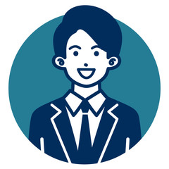 男性　スーツ　人物　人　アイコン　かわいい　顔　上半身　