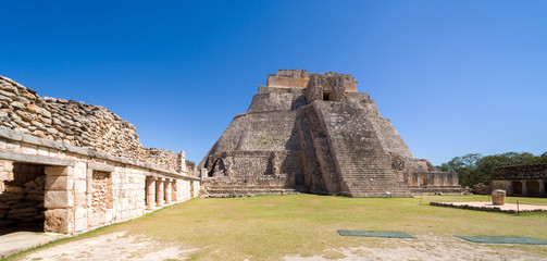 Mayan pyramid in Uxmal, Mexico 