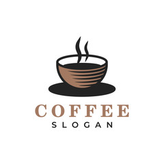 Coffee cup illustration for logo template design.