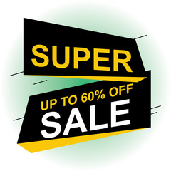 Sale banner. Vector illustration modern template design for web