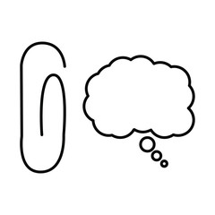 Set of simple icons with paper clip and browser window