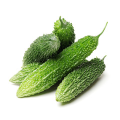 Bitter melon on white background