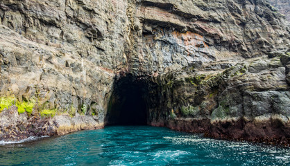 Entering the hole under the the mountain