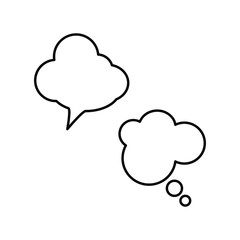 Set of simple icons with dialog box