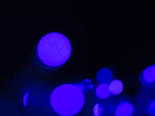 blue Christmas garland in blur