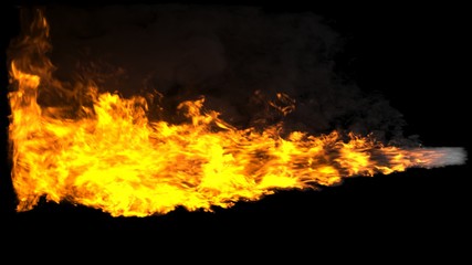 Animated Realistic Streams Fire With