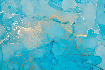  Abstract colorful background, wallpaper. Mixing acrylic paints. Modern art. Paint marble texture. Alcohol ink colors  translucent
