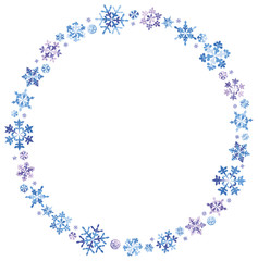 雪　結晶　フレーム