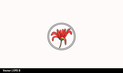 illustration flower for tshirt , poster or logo business