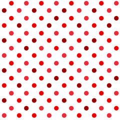 Red and white polka dot pattern seamless. Red glitter background. Christmas background. Dot pattern for gift wrap, fabric pattern, textile, tile and wallpaper.