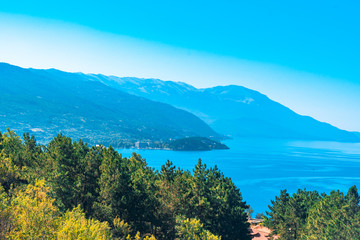 Naklejka na ściany i meble Panoramic View of Ohrid in Macedonia