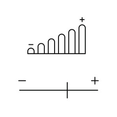  Volume adjustment Icon on white background. Sey icons