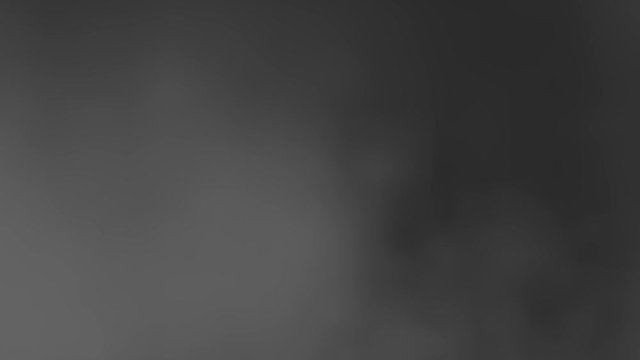 Atmospheric smoke or dry ice element. Haze background animation. Smoke moving on black background. White smoke floating through against black background. Mist or fog effect.