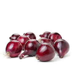 Red onion isolated on white background 