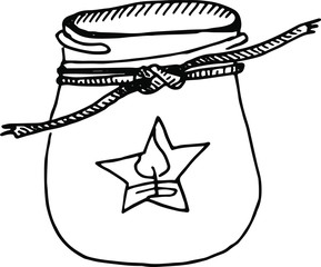 drawing Christmas symbols line graphics