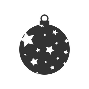 black christmas ornament with white stars clip art preview