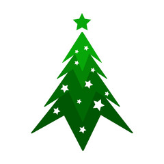 Obraz premium Christmas tree vector abstract illustration