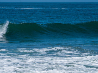 California Beach with long exposure to enjoy huge dangerous waves