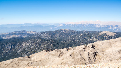 Panoramic view from the peak of Tahtali