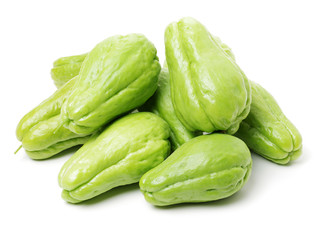 Chayote on a white background