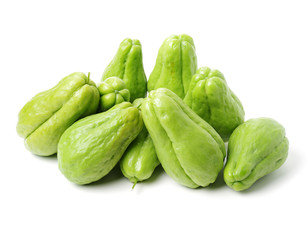 Chayote on a white background