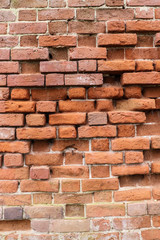 old red brick wall background