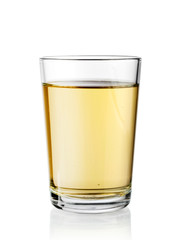 Glass with apple juice, close up