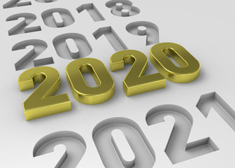 NEW YEAR 2020 - 3D