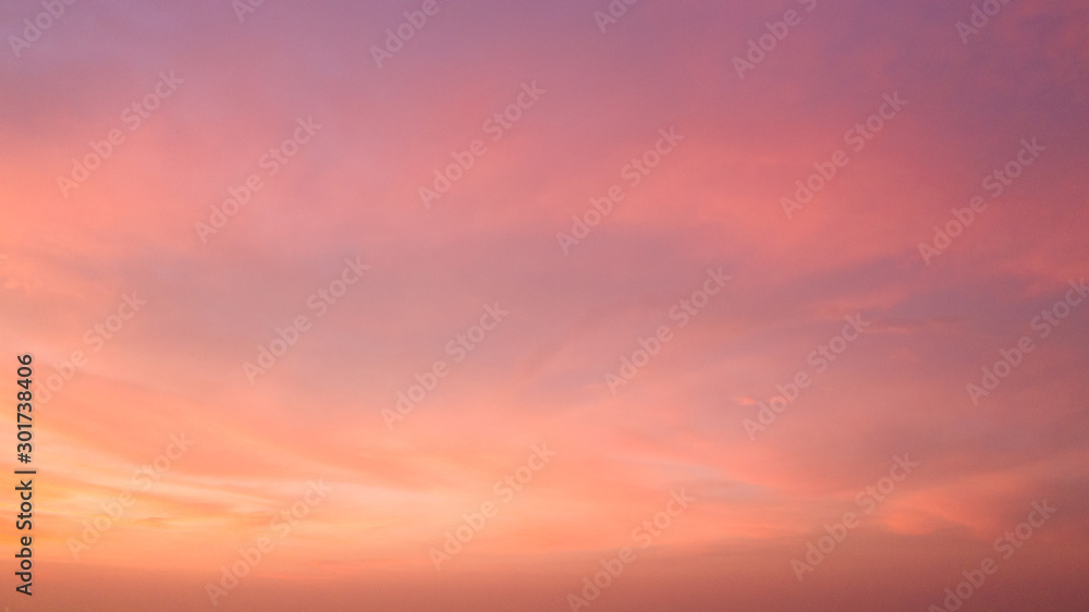 Wall mural sunset sky magenta orange gradient mesh impressive saturated colors