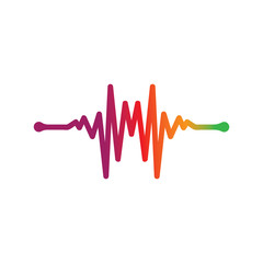 SOUND WAVE LOGO TEMPLATE VECTOR ICON ILLUSTRATION