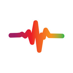Obraz premium SOUND WAVE LOGO TEMPLATE VECTOR ICON ILLUSTRATION