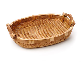 empty basket on white background