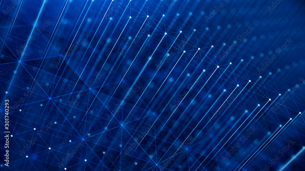 Poster network dots and lines connections. network abstract background. technology, network and communicati