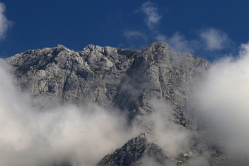 Mountains inside clouds