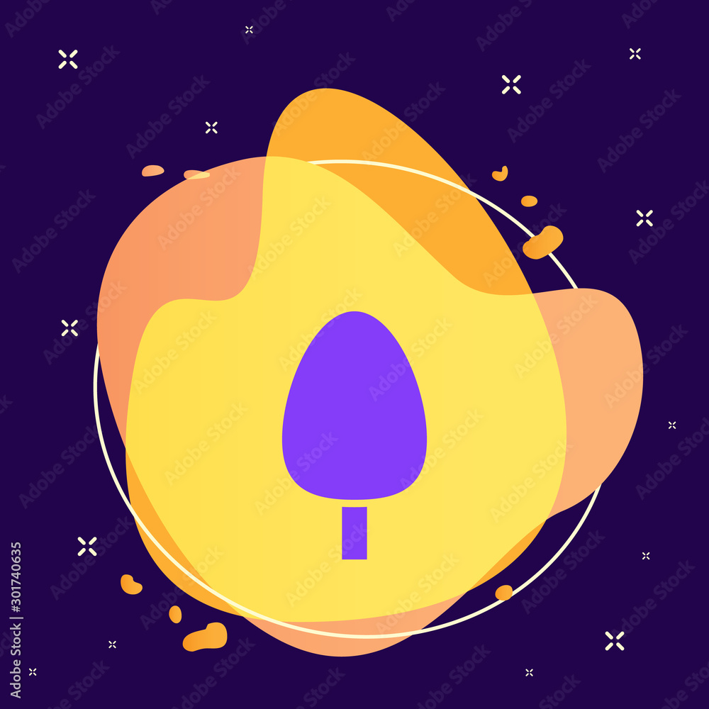 Poster tree icon - vector outline symbol design from