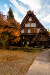 Fototapeta na wymiar Hut in Autumn Takayama Japan