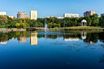 Fototapeta na wymiar Moscow, Timiryazevsky district, Dubki park