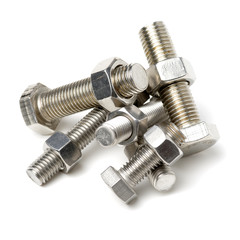 bolt and nut isolated on white background