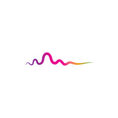 Sound wave logo template vector icon illustration