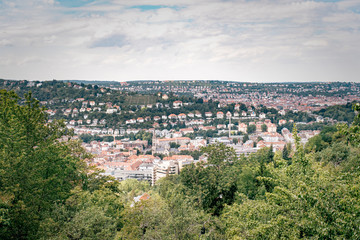 Fototapeta na wymiar Blick über Stuttgart-City